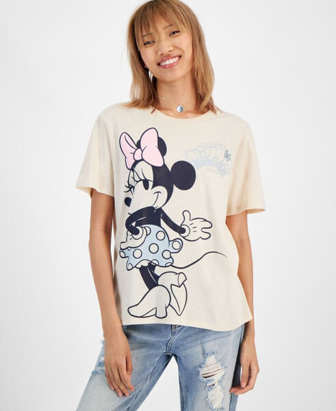 Juniors' Minnie Mouse Cotton Crewneck Tee