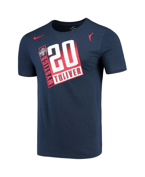 Men's Kristi Toliver Navy Washington Mystics Distressed Player T-shirt