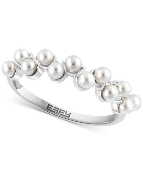 EFFY® Freshwater Pearl (2 1/2 mm) Cluster Ring in Sterling Silver