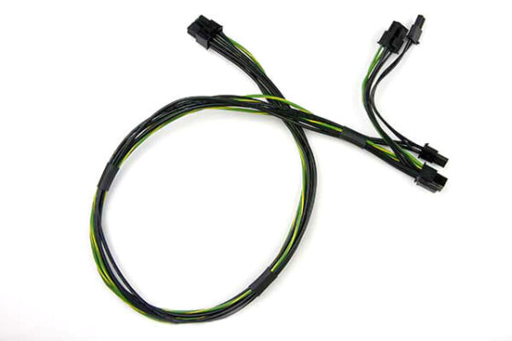 Supermicro CBL-PWEX-0581 - 0.65 m - PCI-E (8-pin) - 2 x PCI-E(6+2 pin) - Straight - Straight - Black - Green