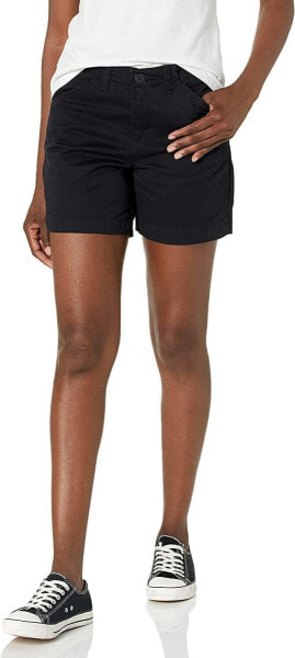 Lee 290344 Women's Regular Fit Chino Short, Black, Size 12
