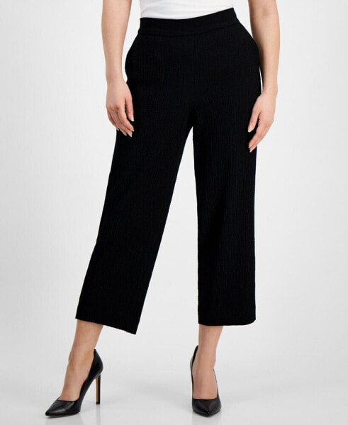 Petite Mid-Rise Pull-On Wide-Leg Pants