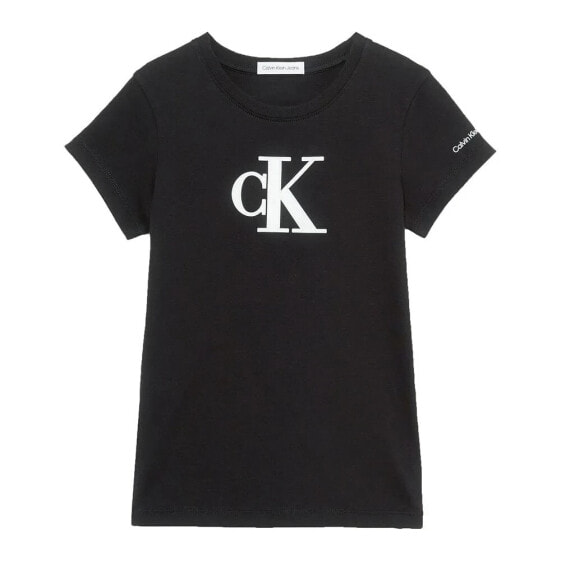 CALVIN KLEIN JEANS Metallic Monogram Slim short sleeve T-shirt