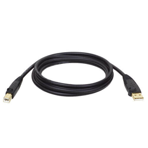 Tripp U022-015 USB 2.0 A to B Cable (M/M) - 15 ft. (4.57 m) - 4.5 m - USB A - USB B - USB 2.0 - Male/Male - Black