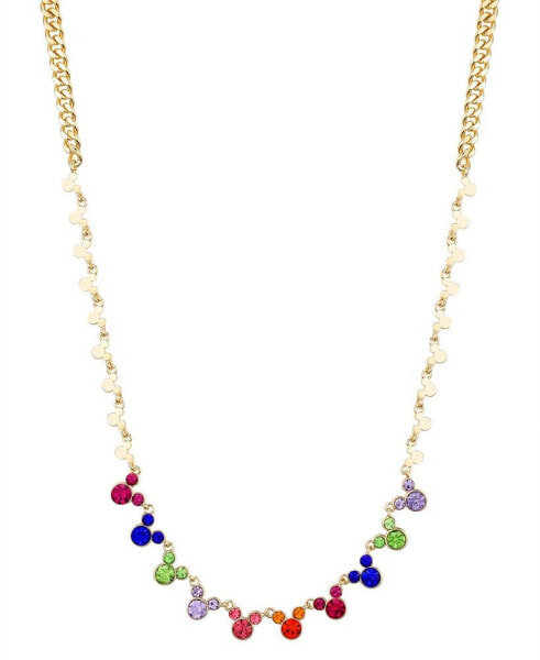 Multi Color Crystal Mickey Mouse Necklace