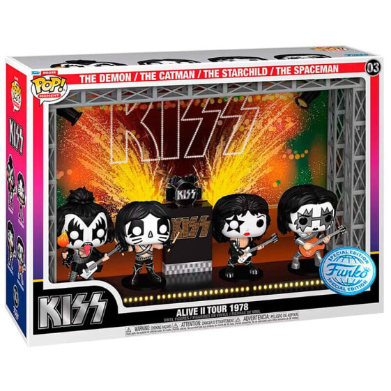 FUNKO Kiss Pop! Moments Dlx Vinyl Figure 4Pack Alive Ii 1978 Tour 9 cm