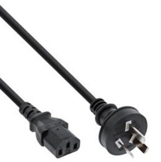 InLine power cable - Australia to 3pin IEC C13 male - 0.5m