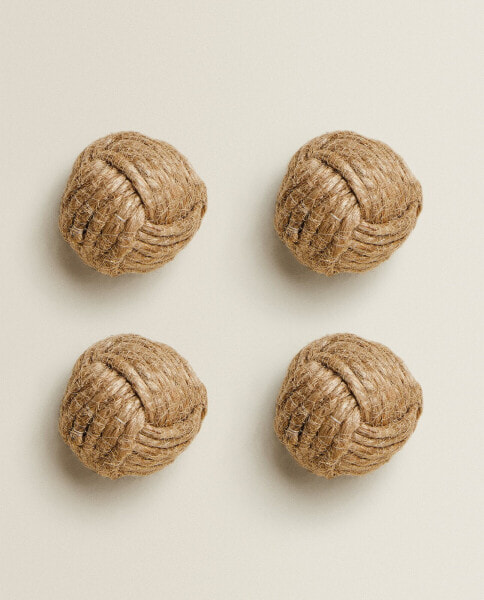 Knotted cord knob (pack of 4)