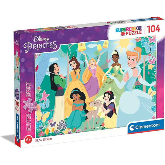CLEMENTONI Puzzle 104 Pieces Disney Glitter Princesses