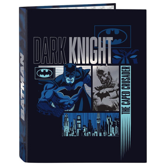 Прочные скрепленные папки для школьников 25 мм 4 кольца Safta Batman Legendary Binder