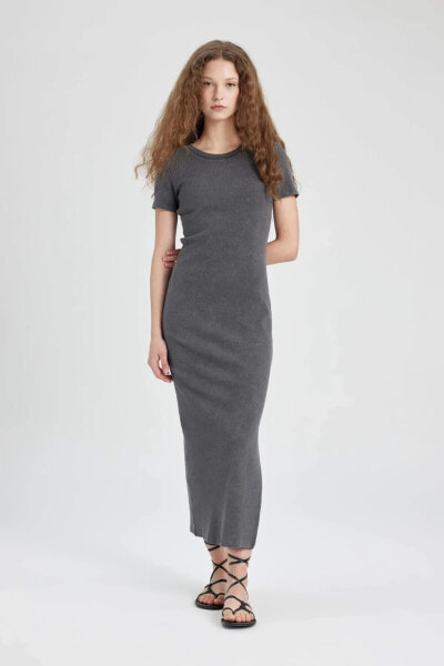 Kadın Antrasit Elbise - C2220ax/ar15
