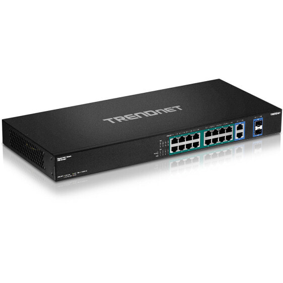 TRENDnet TPE-TG182F v1.0R - Unmanaged - Gigabit Ethernet (10/100/1000) - Full duplex - Power over Ethernet (PoE) - Rack mounting - 1U