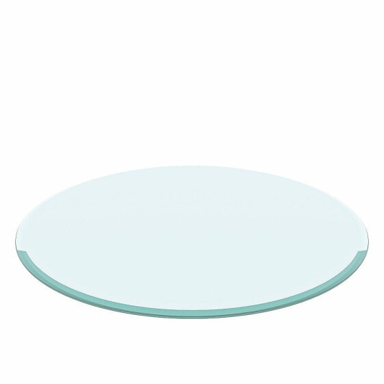 38.6" Inch Round Tempered Glass Table Top Clear Glass 2/5" Inch Thick Beveled Polished Edge