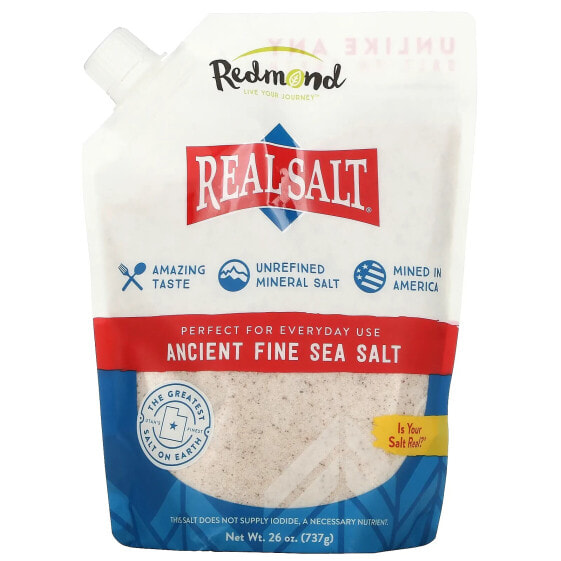Real Salt, Ancient Fine Sea Salt, 26 oz (737 g)