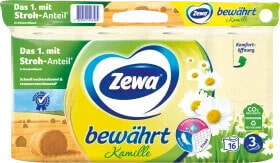 Toilettenpapier bewährt Kamille 3-lagig (16x150 Blatt), 16 St