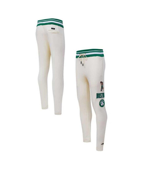 Men's Cream Boston Celtics Retro Classic Fleece Sweatpants