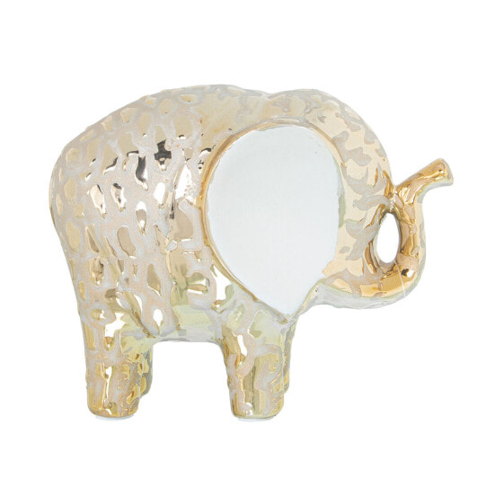 Decorative Figure Alexandra House Living White Golden Ceramic Elephant 17 x 8 x 13 cm