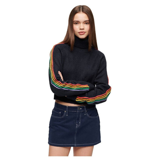 SUPERDRY Side Stripe Raglan Round Neck Sweater