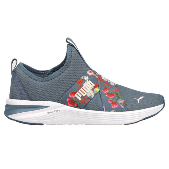 Puma Better Foam Prowl Floral Slip On Training Womens Blue Sneakers Athletic Sh