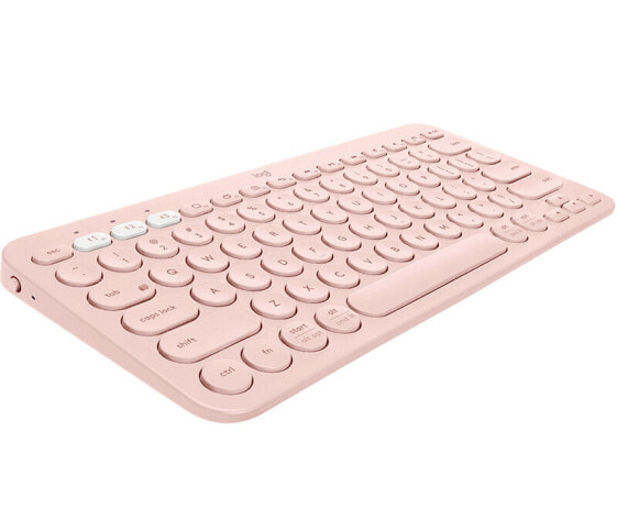 Logitech K380 Multi-Device Bluetooth Keyboard - Mini - Bluetooth - Pink