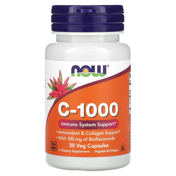Витамин C NOW C-1000, 30 вегетарианских капсул