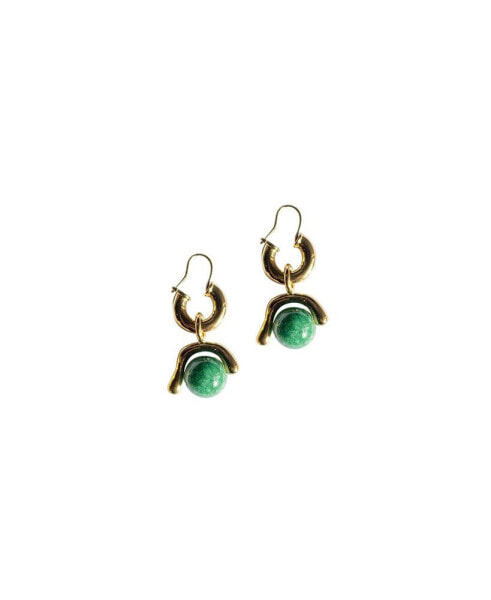 Cecile — Jade drop earrings