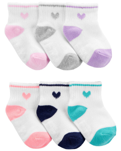 Baby 6-Pack Crew Socks 3-12M