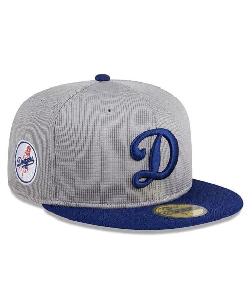 Men's Gray Los Angeles Dodgers 2024 Batting Practice 59FIFTY Fitted Hat