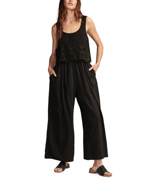 Women's Chemical Lace Sleeveless Jumpsuit