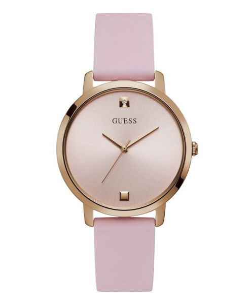 Часы и аксессуары Guess Женские наручные часы аналоговые из розового силикона 40 мм