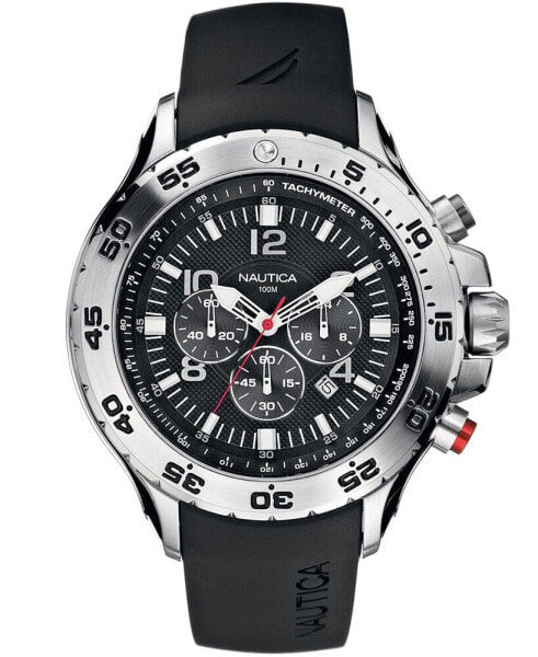 Men's N14536G NST Chrono Black Resin Strap Watch