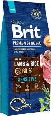 Сухой корм Brit Premium By Nature Sensitive для собак с ягнёнком 8 кг