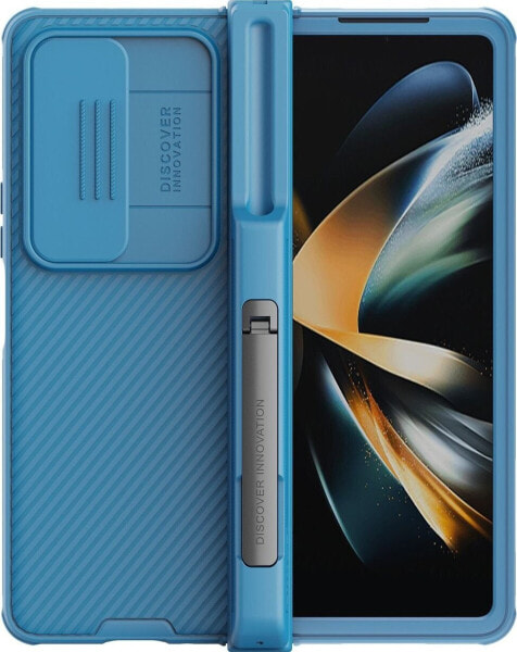 Nillkin Nillkin CamShield Pro Case (suit) etui Samsung Galaxy Z Fold 4 pokrowiec z osłoną na aparat podstawka niebieskie