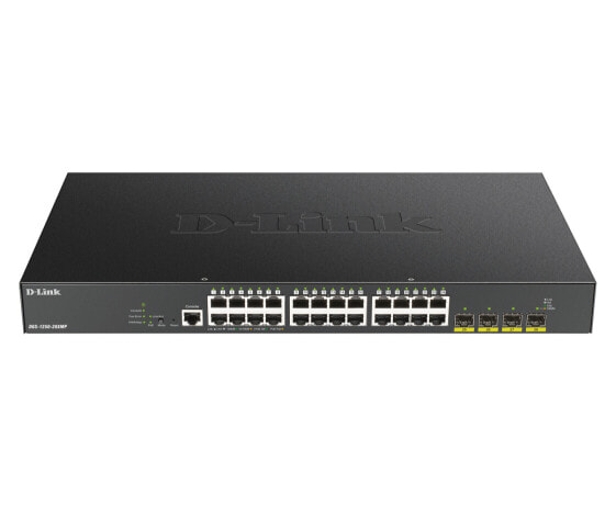 Сетевой коммутатор Управляемый  Черный  D-Link DGS-1250-28XMP L3 Gigabit Ethernet (10/100/1000) PoE