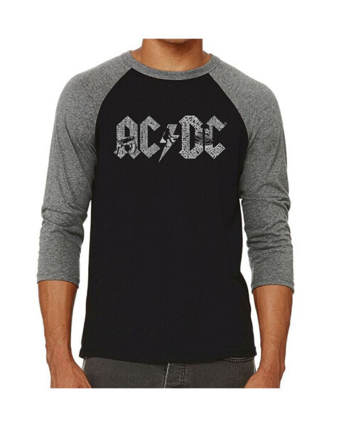 Men's Raglan AC/DC Word Art T-shirt