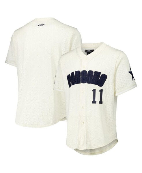 Men's Micah Parsons Cream Dallas Cowboys Name Number Triple Tonal Button-Up Baseball Jersey