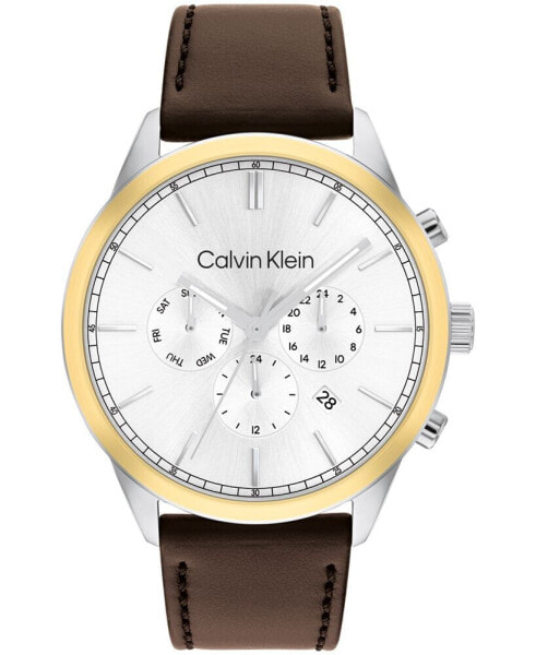 Часы Calvin Klein Multi Function Brown Leather 44mm