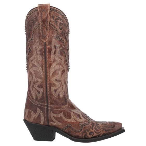 Laredo Braylynn Snip Toe Cowboy Womens Brown Casual Boots 52410