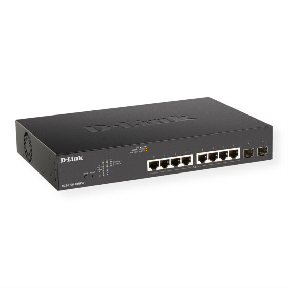 D-Link PoE+ Switch DGS-1100-10MP V2 10 Port - Switch - Fiber Optic