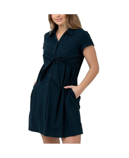 Платье для беременных Ripe Maternity Colette с коротким рукавом из льна