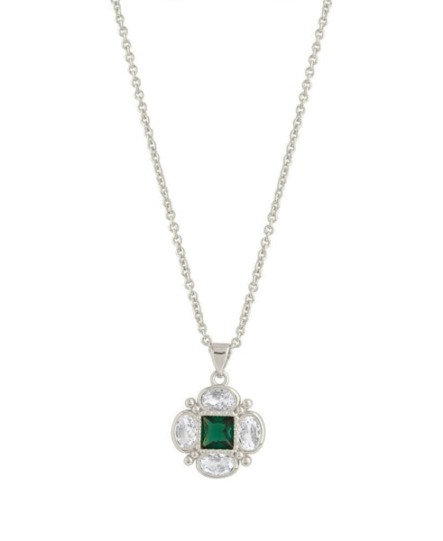 Sterling Forever cubic Zirconia Hermia Pendant Necklace