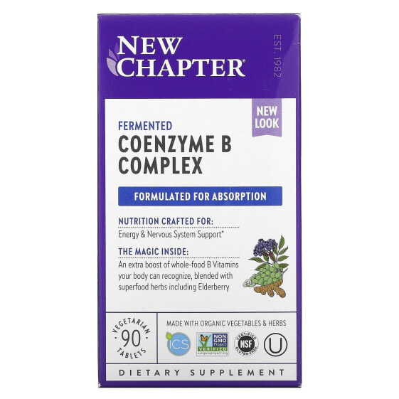 Витамины группы В New Chapter Fermented Coenzyme B Complex, 90 вегетарианских таблеток