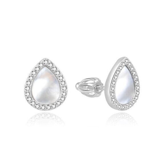Timeless silver pearl earrings AGUP2004S