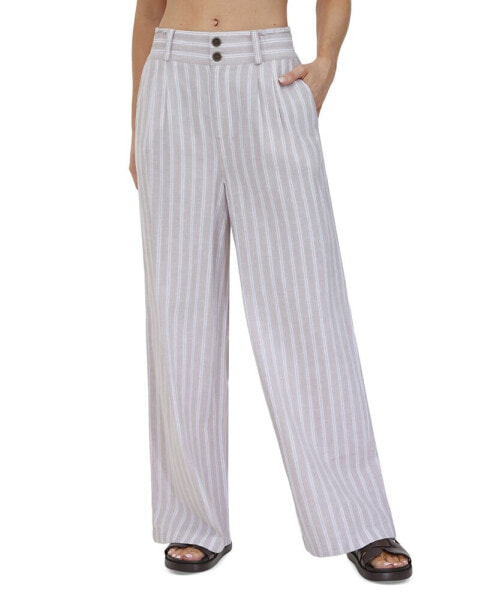 Women's Striped Wide-Leg Pants