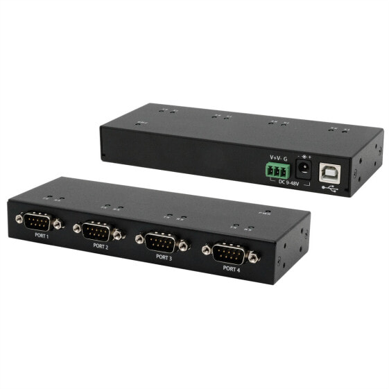 Exsys USB 2.0 zu Seriell 4S RS-232 Ports 2m inkl.USB Kabel FTDI-Chipsatz - Cable - Digital