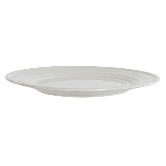 Flat Plate DKD Home Decor White Porcelain 27 x 27 x 2 cm