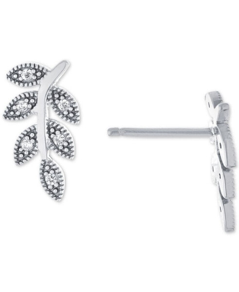 Cubic Zirconia Leaf Stud Earrings, Created for Macy's