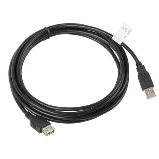 удлинительный USB-кабель Lanberg CA-USBE-10CC-0030-BK Чёрный 3 m