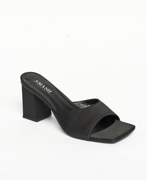 Women's Jennifer Block Heels Mule Sandals - Extended sizes 10-14