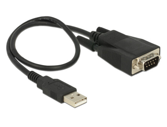 Delock 62958 - USB Type-A - Serial - RS-232 - Black - 0.45 m - FTDI FT232RL